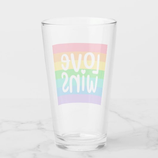 Love Wins Glas (Achterkant)