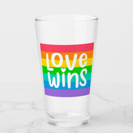 Love Wins Glas (Voorkant)