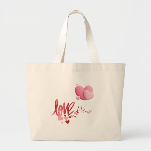 Love Wins Grote Tote Bag (Voorkant)