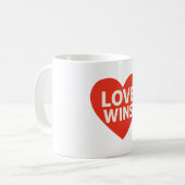 Love Wins Heart Design Mok (Voorkant links)