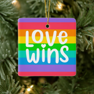 Love Wins Keramisch Ornament