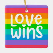 Love Wins Keramisch Ornament (Voorkant)