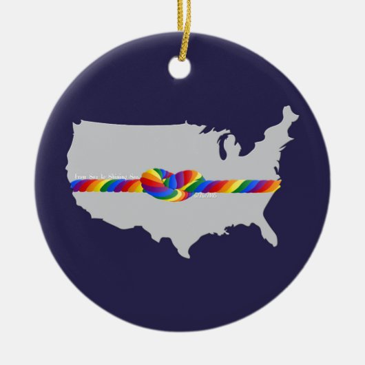 Love Wins Keramisch Ornament (Voorkant)