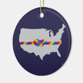 Love Wins Keramisch Ornament (Links)