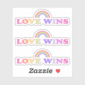 Love Wins - LGBT / Gay Pride Rainbow Sticker (Vel)