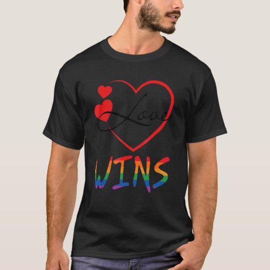 Love Wins Lgbt Pride T-shirt (Voorkant)