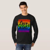 Love Wins Lgbt Rainbow Pride T-shirt (Voorkant volledig)