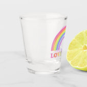Love Wins - LGBTQ / Gay Pride Rainbow Shot Glas (Links)