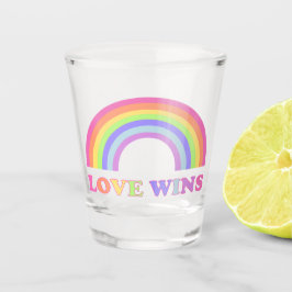 Love Wins - LGBTQ / Gay Pride Rainbow Shot Glas