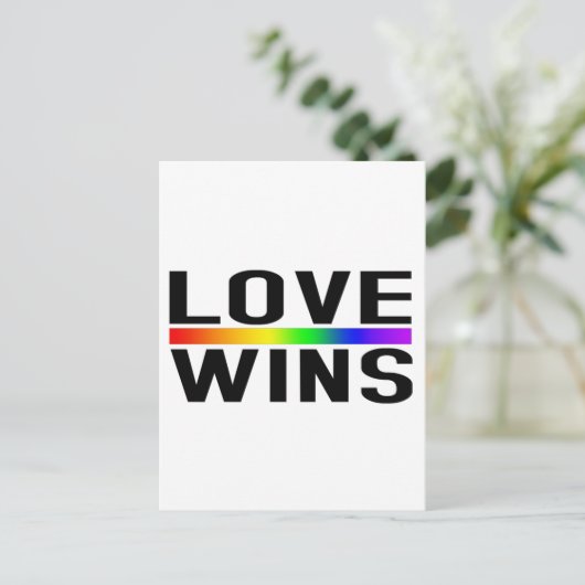 Love Wins - LGBTQ+ Pride Briefkaart (Staand voorkant)