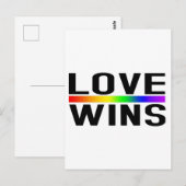Love Wins - LGBTQ+ Pride Briefkaart (Voorkant / Achterkant)
