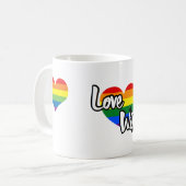 Love Wins - LGBTQ+ Pride Koffiemok (Voorkant links)