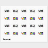 Love Wins - LGBTQ+ Pride  Ronde Sticker (Vel)