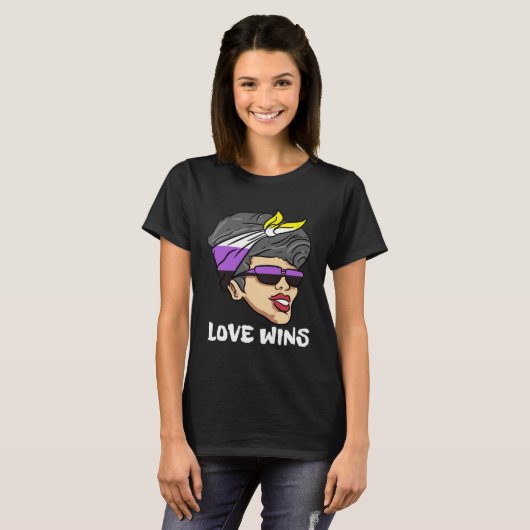 Love Wins Non Binary T-shirt (Voorkant volledig)