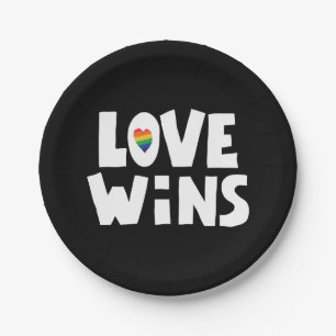 Love Wins Papieren Bordje