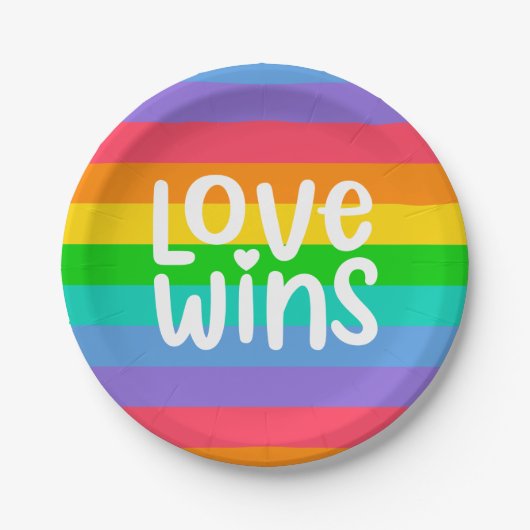 Love Wins Papieren Bordje (Voorkant)