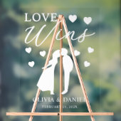 Love Wins Personalized Wedding Acryl Bord (Neutraal)