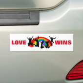 Love Wins Rainbow Bumpersticker (Op auto)