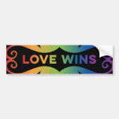 Love Wins Rainbow Bumpersticker 2 (Voorkant)
