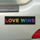 Love Wins Rainbow Bumpersticker 3 (Op auto)