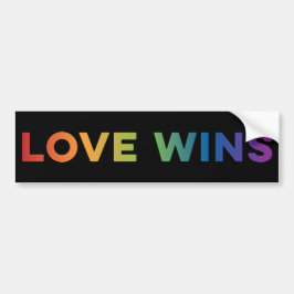 Love Wins Rainbow Bumpersticker 3