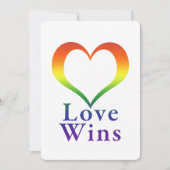 Love Wins Rainbow Heart Kaart (Voorkant)