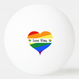 Love Wins Rainbow Hearts Pingpongbal
