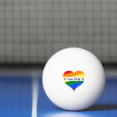 Love Wins Rainbow Hearts Pingpongbal (Net)