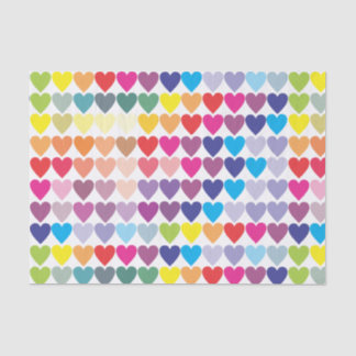 Love Wins Rainbow Hearts Tissuepapier