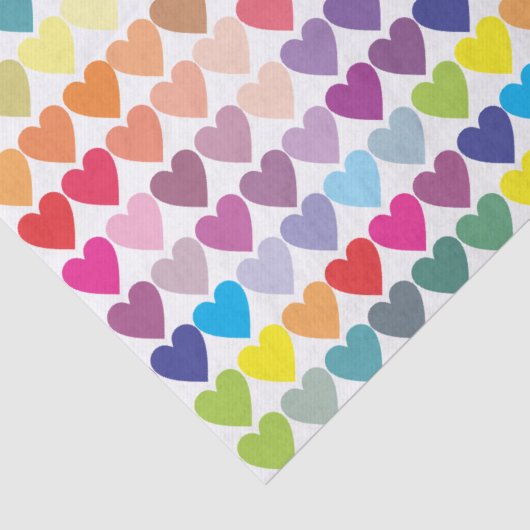 Love Wins Rainbow Hearts Tissuepapier (Detail)