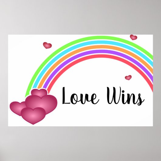 Love Wins Rainbow Poster (Voorkant)