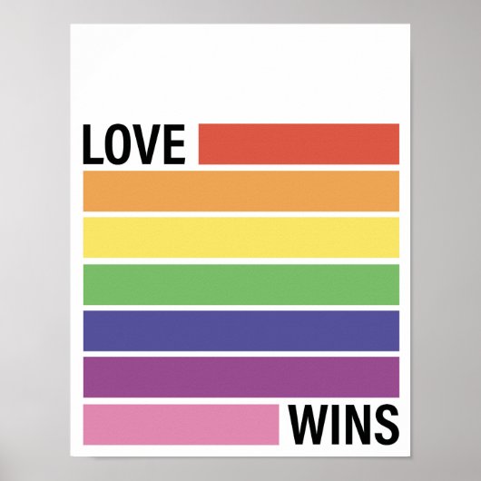 Love Wins Rainbow Poster (Voorkant)
