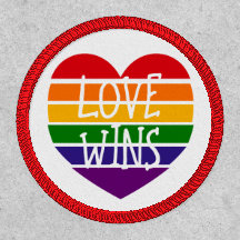 Love Wins Rainbow Pride Heart Iron on