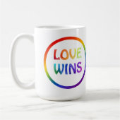 Love Wins Rainbow Pride Koffiemok (Links)