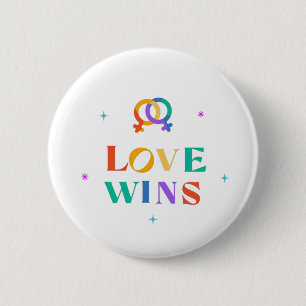Love Wins Rainbow Ronde Button 5,7 Cm