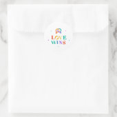 Love Wins Rainbow Ronde Sticker (Tas)