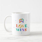 Love Wins Rainbow Two-Tone Coffee Mok (Links)