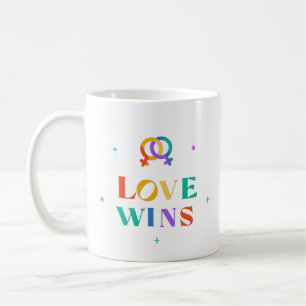 Love Wins Rainbow Two-Tone Coffee Mok