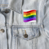 Love Wins Rainbow Vierkante Button 5,1 Cm (In situ)