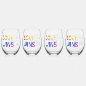 Love Wins Rainbow Wijnglas Zonder Voet (Achterkant)