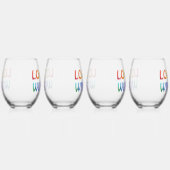 Love Wins Rainbow Wijnglas Zonder Voet (Links)