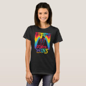 Love Wins Rainbow with Mars Symbol for Gay Love   T-shirt (Voorkant volledig)