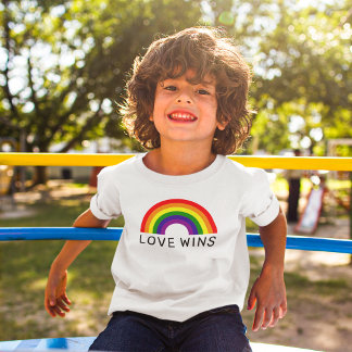 Love Wins Regenboog Boog Kids Wit T-shirt