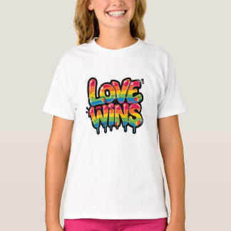 Love Wins Regenboog Pride Citaat | Kleurrijke LGBT T-shirt