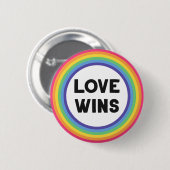 Love Wins Regenboog Pride Inspirerend Ronde Button 5,7 Cm (Voorkant /achterkant)