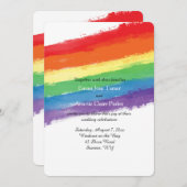 Love Wins Regenboog Uitnodiging (Voorkant / Achterkant)