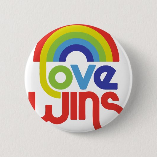 Love Wins Ronde Button 5,7 Cm (Voorkant)
