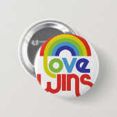 Love Wins Ronde Button 5,7 Cm (Voorkant /achterkant)
