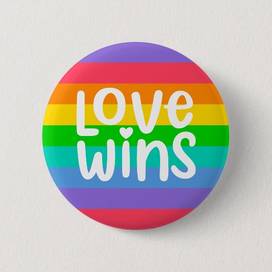 Love Wins Ronde Button 5,7 Cm (Voorkant)