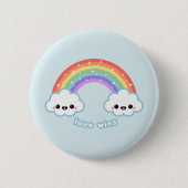 Love Wins Ronde Button 5,7 Cm (Voorkant)